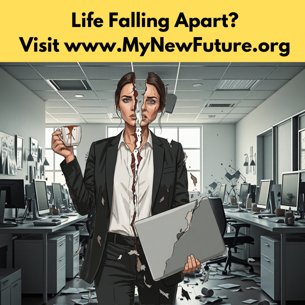 person rebuilding life direction