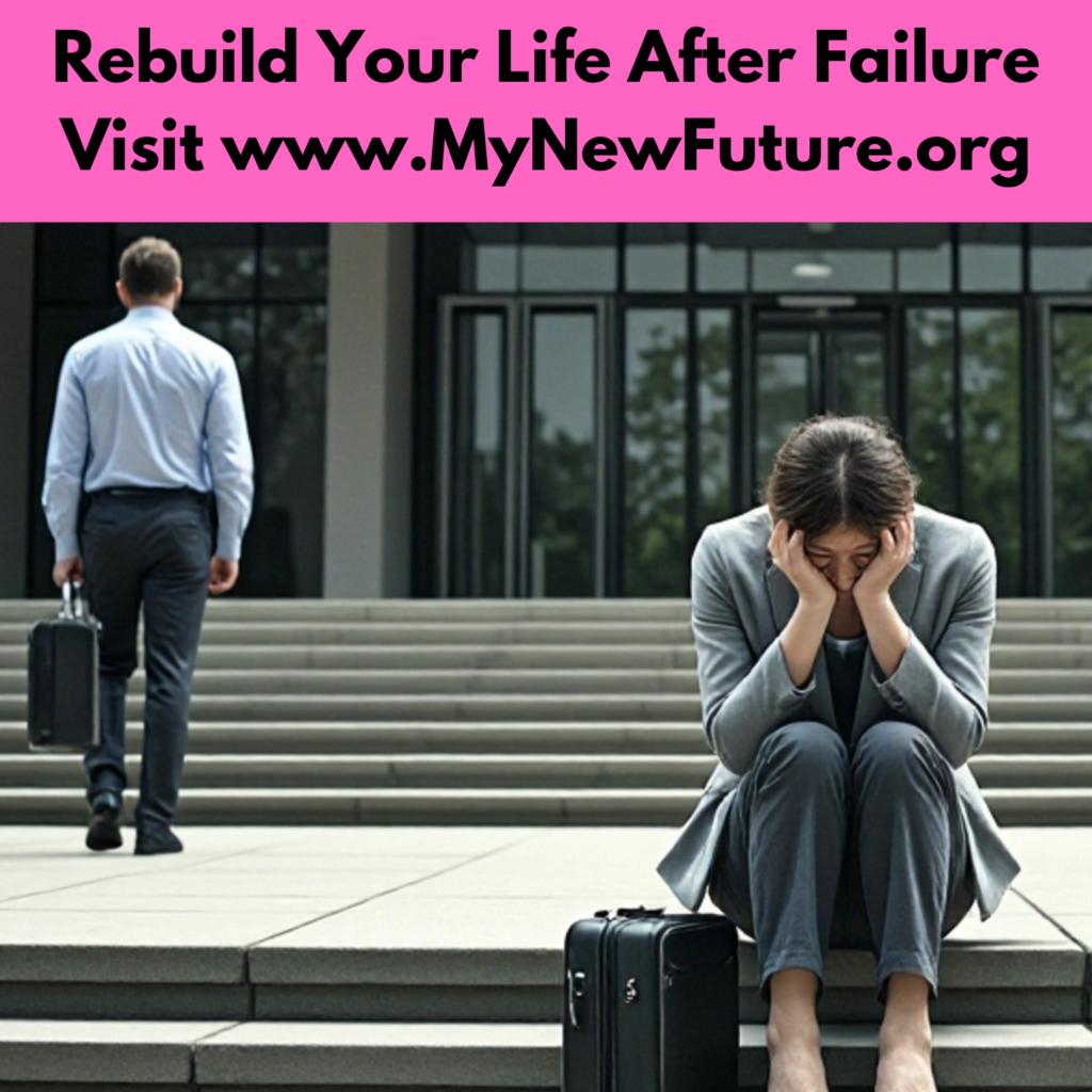 person rebuilding life after setback