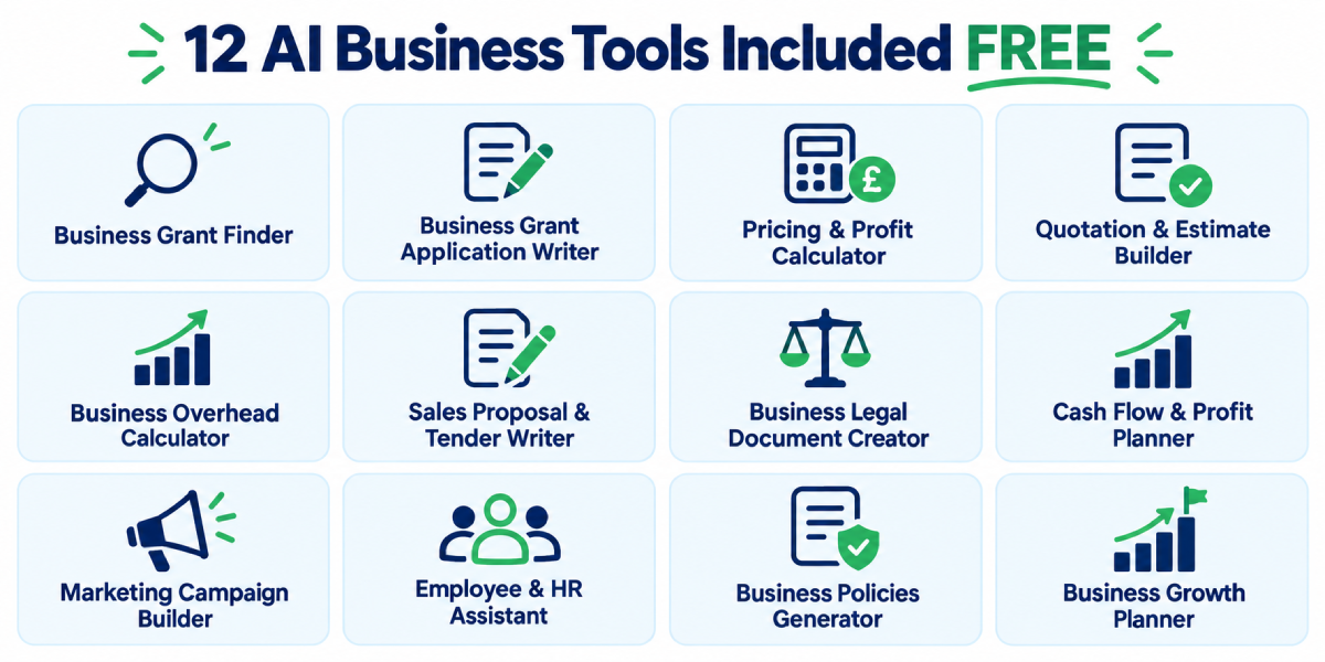 12 AI Business Tools Included Free for Business Networking Hosts and Members